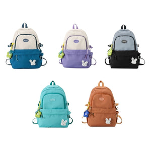 Large Capacity Nylon Backpack with Pendant