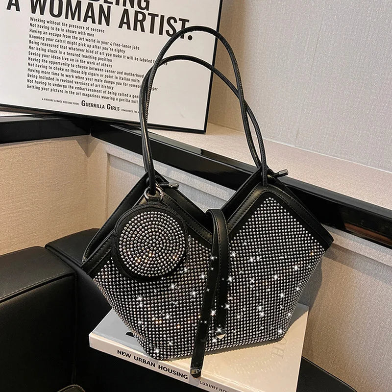 Bright Diamond One Shoulder Tote Bag for Women