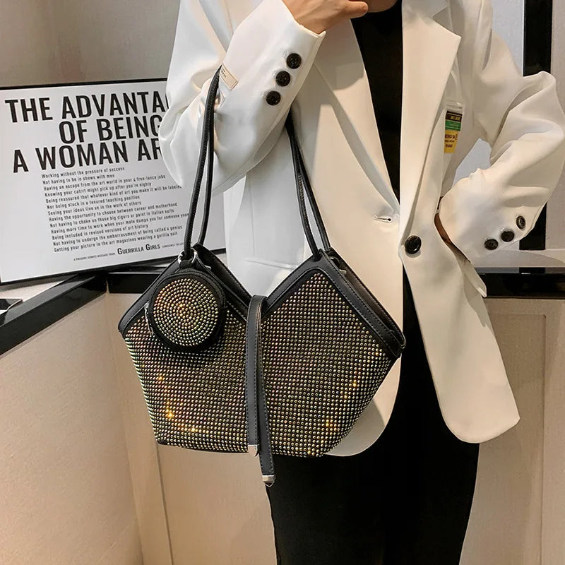 Bright Diamond One Shoulder Tote Bag for Women