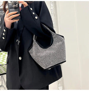 Bright Diamond Bucket Bag One Shoulder Portable Dinner Bag