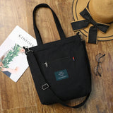 Canvas Shopping Bag Large Capacity Casual Tote Zipper Handbags for Women