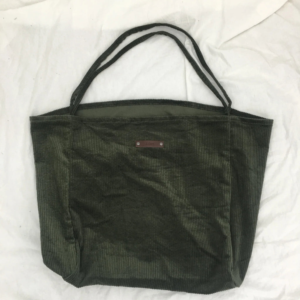 Large Capacity Canvas Shoulder Bag Corduroy Lazy Shopping Tote Bag