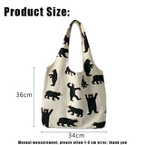 Large Capacity Canvas Tote Shoulder Bag Cotton Reusable Shopping for Women