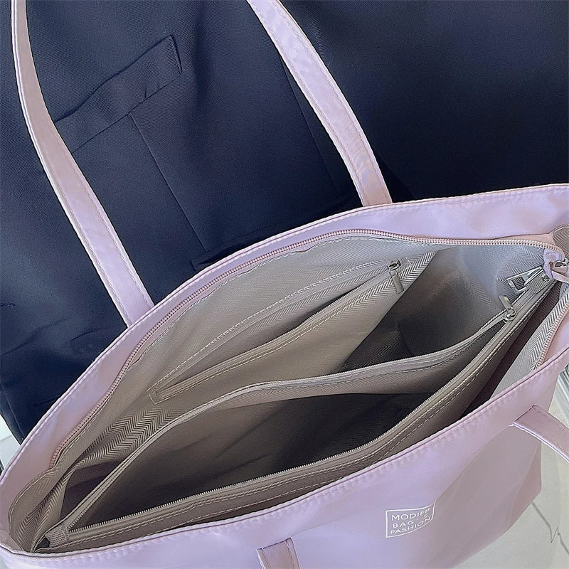 Large Capacity Women's Shoulder Bag Nylon Ladies Tote Handbags