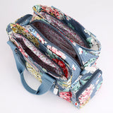 Printed Flower Women Crossbody Bag Nylon Ladies Top-Handle Bags