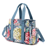 Printed Flower Women Crossbody Bag Nylon Ladies Top-Handle Bags