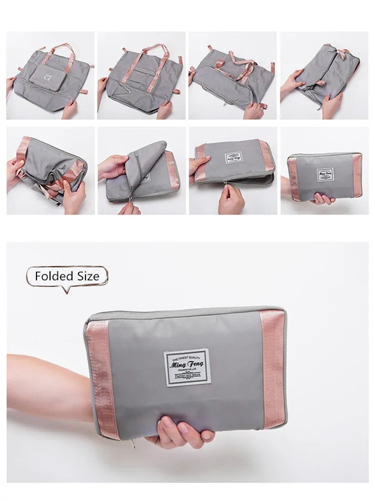 Large Capacity Foldable Travel Bags Waterproof Luggage Tote Handbags