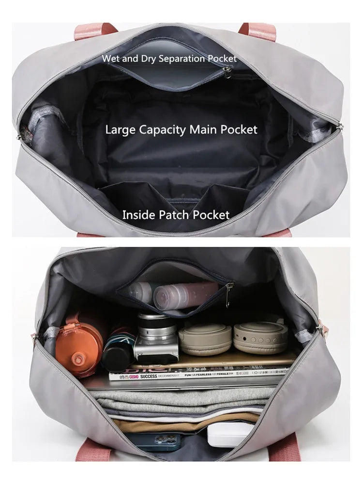 Large Capacity Foldable Travel Bags Waterproof Luggage Tote Handbags