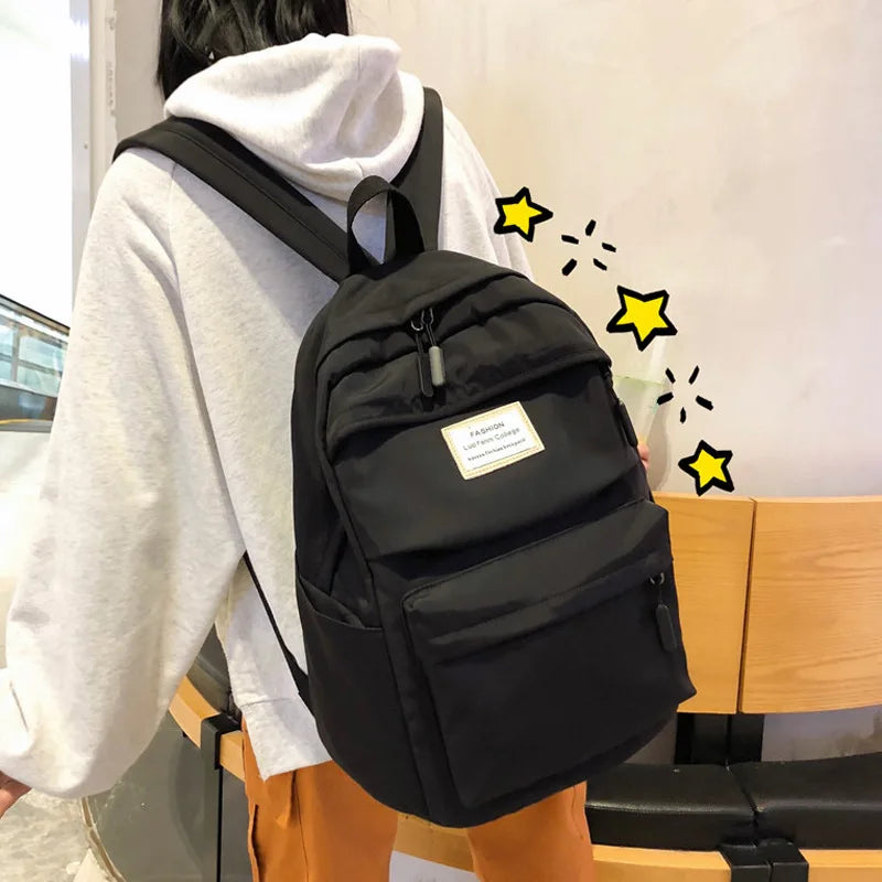 Large Capacity Waterproof Nylon Women Backpack Travel Bag Mochila