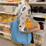 Large Capacity Hollow Out Shoulder Bags Women Shopping All-match Underarm Totes