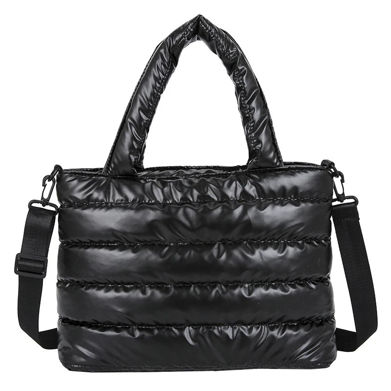 Large Capacity Women's Down Shoulder Bag Space Cotton Handbag
