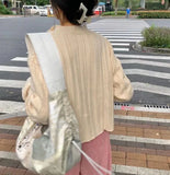 Large Capacity Ladies Drawstring Underarm Bags Women Canvas Shoulder Bag