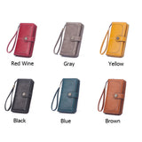 RFID Large Capacity Long Phone Wallet for Women with Zipper