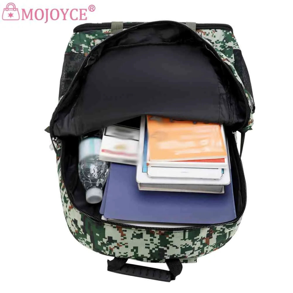 Large Capacity Outdoor Backpack Camo Camping Bag Multi-Pockets