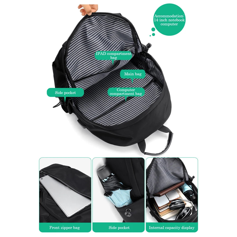 Large Capacity Waterproof Laptop Backpack for Outdoor Travel