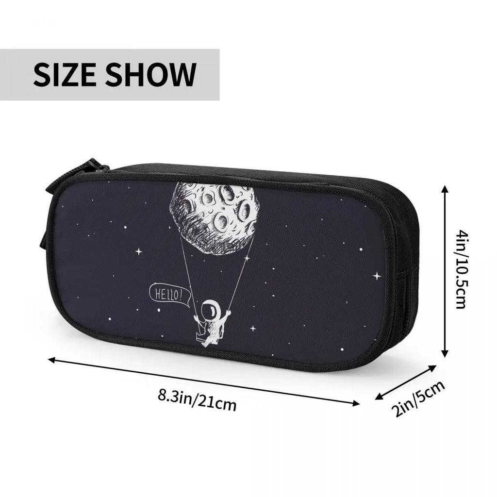 Large Capacity Pencil Case School Pen Box Stationery Supplies 2 Layered