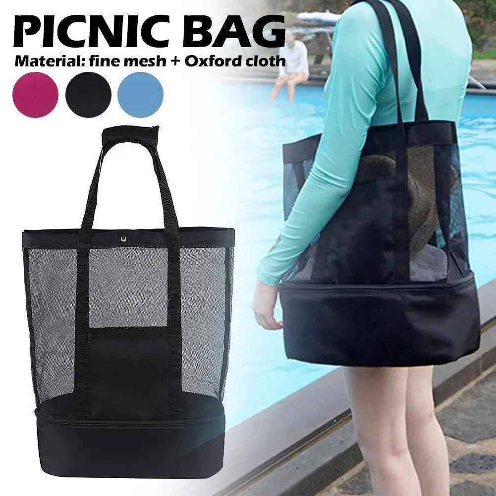 Large Capacity Beach Picnic Bag Double-Layer Insulation