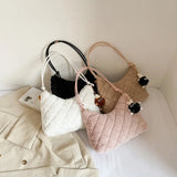 Plush Women's Bag Furry Big Shoulder Bag Winter Handbags Tote Female Bag
