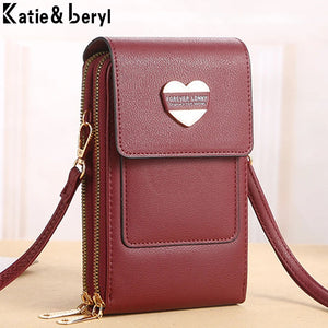 Large Capacity Shoulder Bag For Women With Touchable Cell Phone Pocket