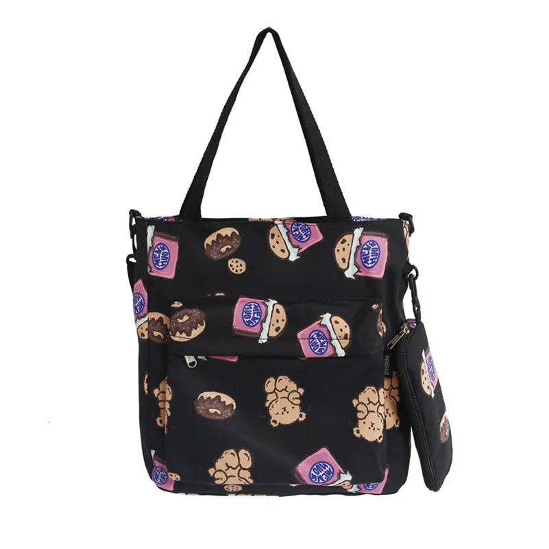 Cartoon Messenger Bag Young Girl Casual Printing Handbag
