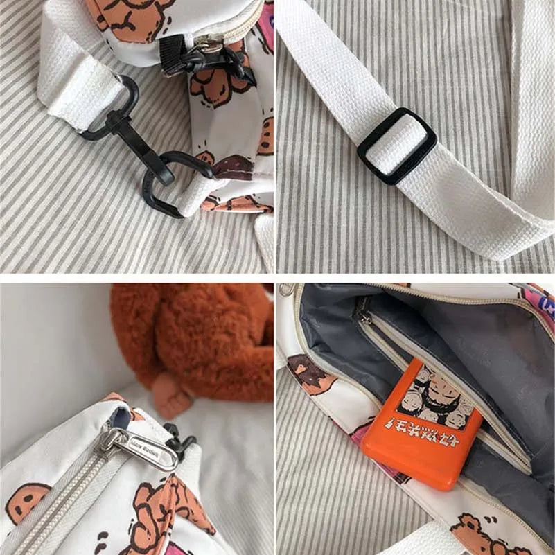 Cartoon Messenger Bag Young Girl Casual Printing Handbag