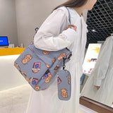 Cartoon Messenger Bag Young Girl Casual Printing Handbag