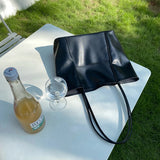 Large Capacity PU Leather Shoulder Bag Women Tote Shopping Travel Bolsa