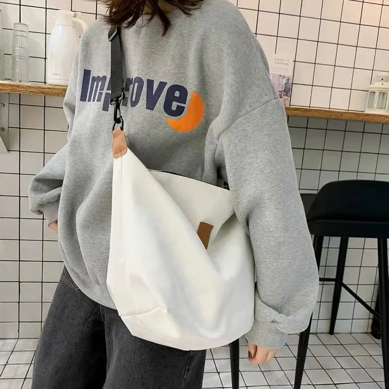 Causal Female Sling Bag Canvas Shoulder Handbag Crossbody Clutches