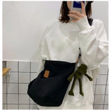 Causal Female Sling Bag Canvas Shoulder Handbag Crossbody Clutches