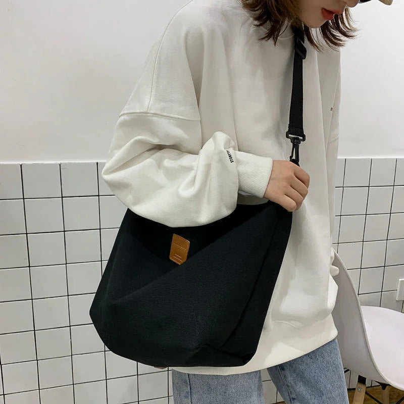 Causal Female Sling Bag Canvas Shoulder Handbag Crossbody Clutches