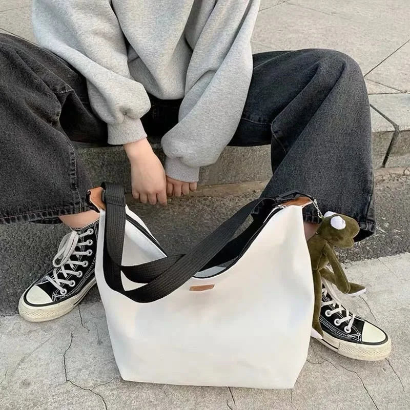 Causal Female Sling Bag Canvas Shoulder Handbag Crossbody Clutches