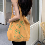 High-Quality Literary Canvas Women's Shoulder Bag