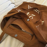 High-Quality Literary Canvas Women's Shoulder Bag