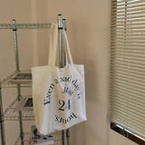 High-Quality Literary Canvas Women's Shoulder Bag