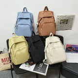 Large Capacity Solid Schoolbag College Student Backpack Female Japanese High