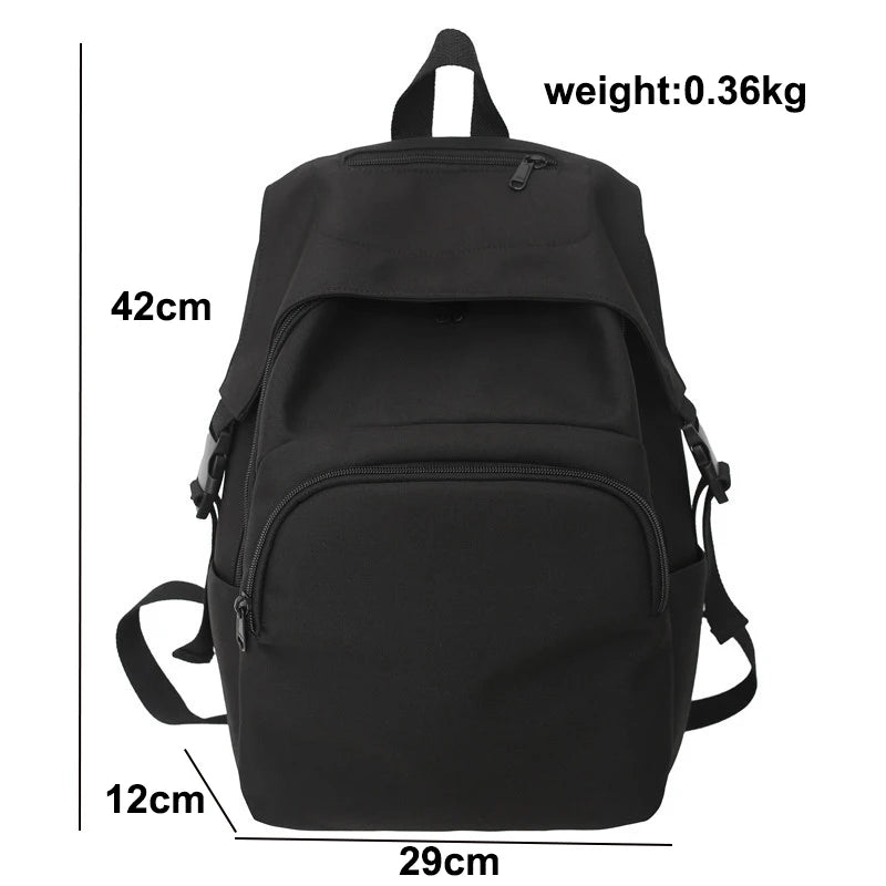 Large Capacity Solid Schoolbag College Student Backpack Female Japanese High