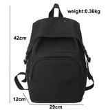 Large Capacity Solid Schoolbag College Student Backpack Female Japanese High