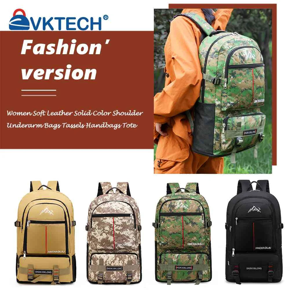 Large Capacity Sports Backpack Oxford Fitness Backpack Waterproof Multi-Pockets