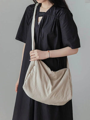 Large Tote Bag Soft Nylon Women's Handbag Shoulder Crossbody Shopper