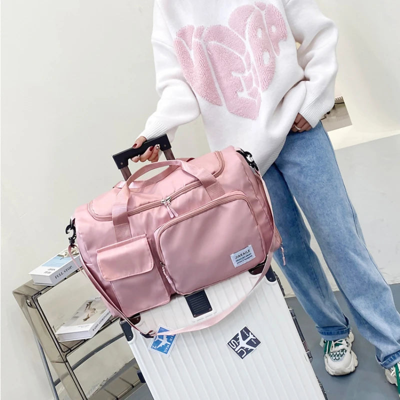 Large Capacity Travel Bags Waterproof Luggage Clothes Shoes Tote Bag Handbag