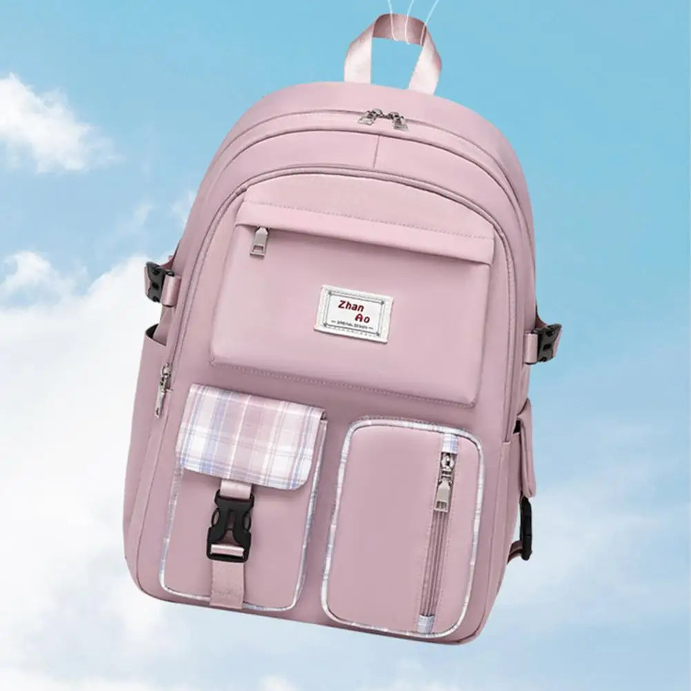 Spacious Zipper Pockets School Backpack