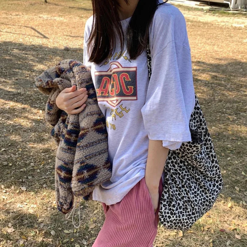 Leopard Pattern Eco Reusable Shopping Bag Canvas Shoulder Bags