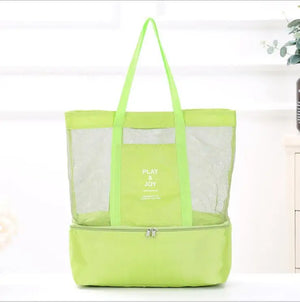 Large Capacity Women Mesh Transparent Bag Double-layer Heat Preservation