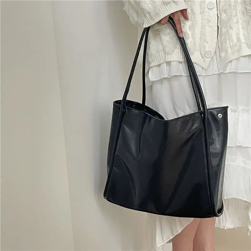 Large Capacity Women Shoulder Bags Soft PU Leather Totes Ladies All-match
