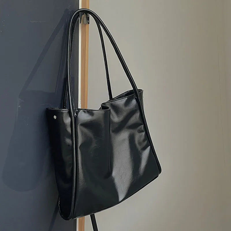 Large Capacity Women Shoulder Bags Soft PU Leather Totes Ladies All-match