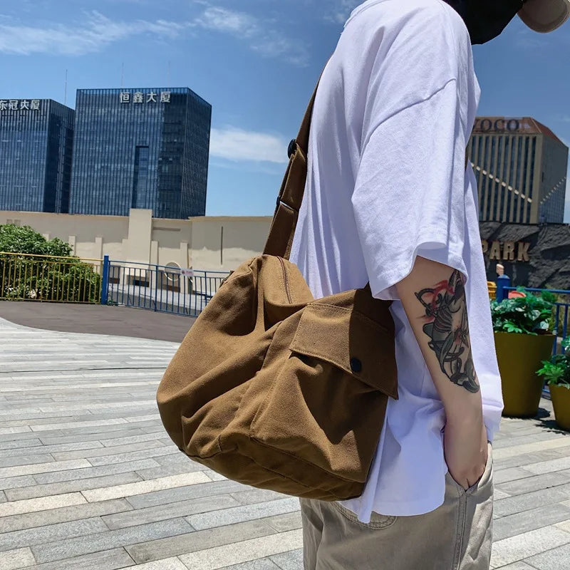 Large Capacity Women's Canvas Crossbody Shoulder Bag