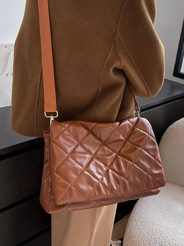 Women's Large Capacity Shoulder Bag Soft Pu Leather Handbags