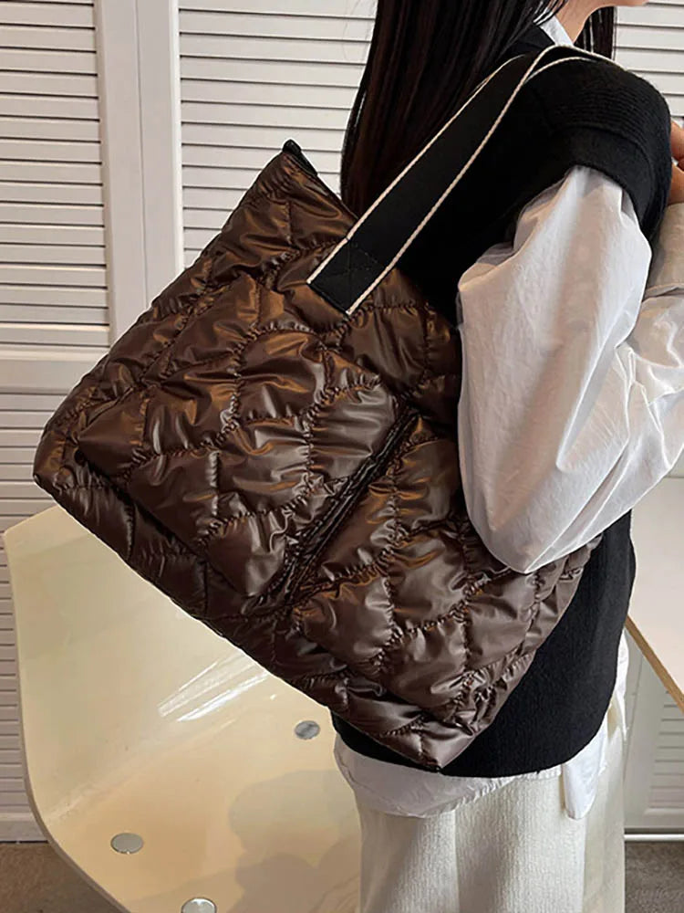 Large Capacity Women's Tote Bag Soft Cotton Handbag