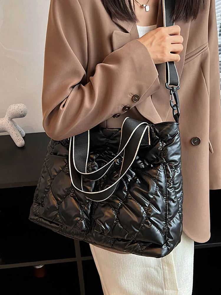 Large Capacity Women's Tote Bag Soft Cotton Handbag