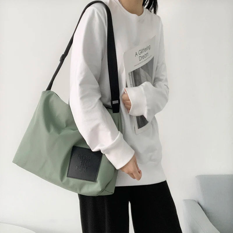 Large Capacity Zipper Shoulder Bags Waterproof Travel Cross Body